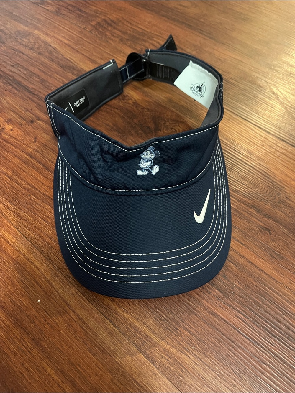Nike Navy Blue Visor with White Stitching and Swoosh